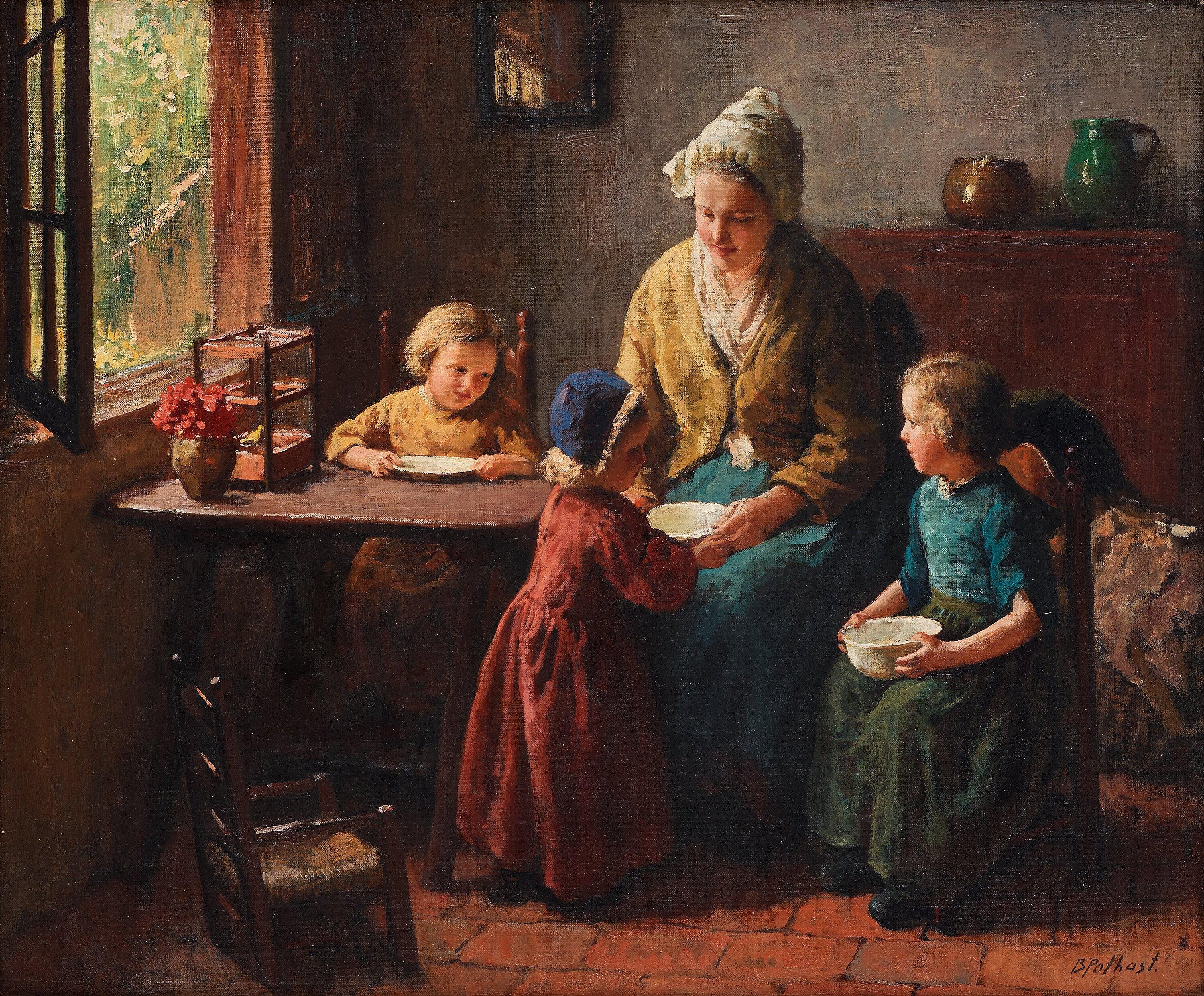 Bernard Pothast - Mother and children
