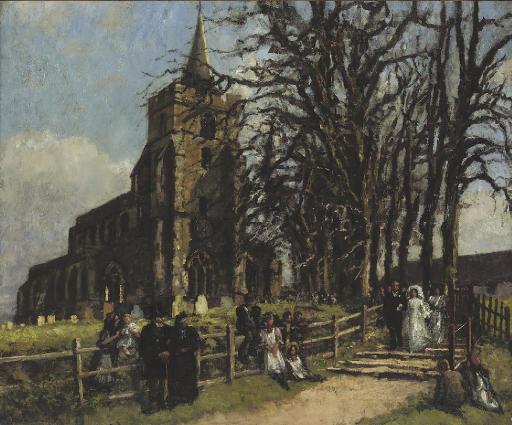 Bernard Sickert, N.E.A.C. - A wedding at Stebbing