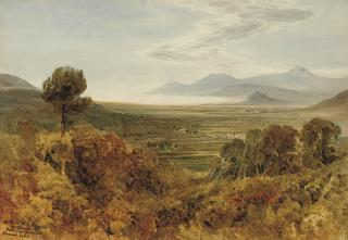 Bernard Walter Evans, R.I. - On the road to La Roquette, near Cannes, France