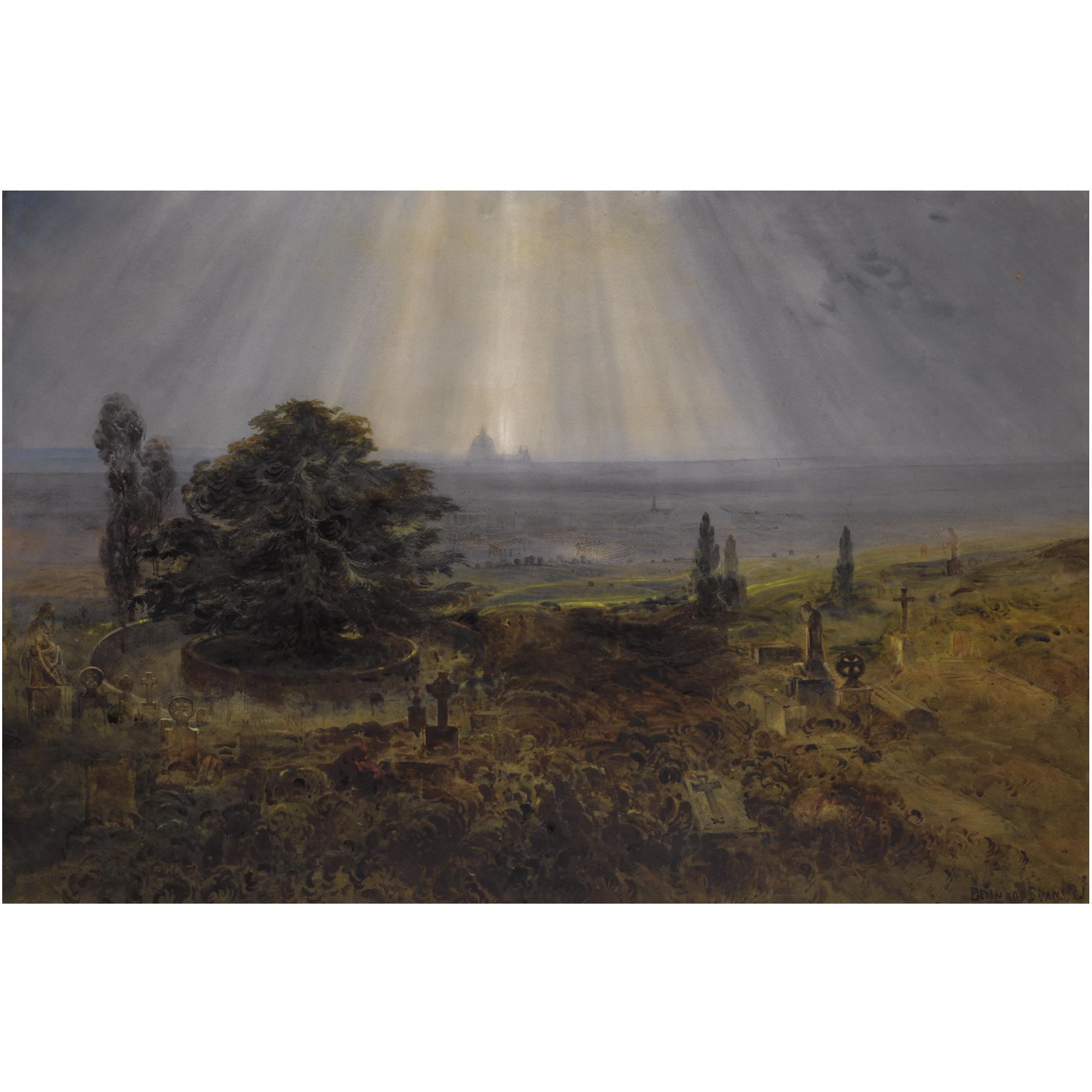 Bernard Walter Evans - London From Highgate, St. Paul\'S Cathedral Beyond