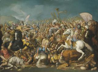 Bernardino Cesari - A Classical Battle, Probably Depicting The Defeat Of Hannibal By Scipio Africanus Major (Circa 235-183 B.C.)