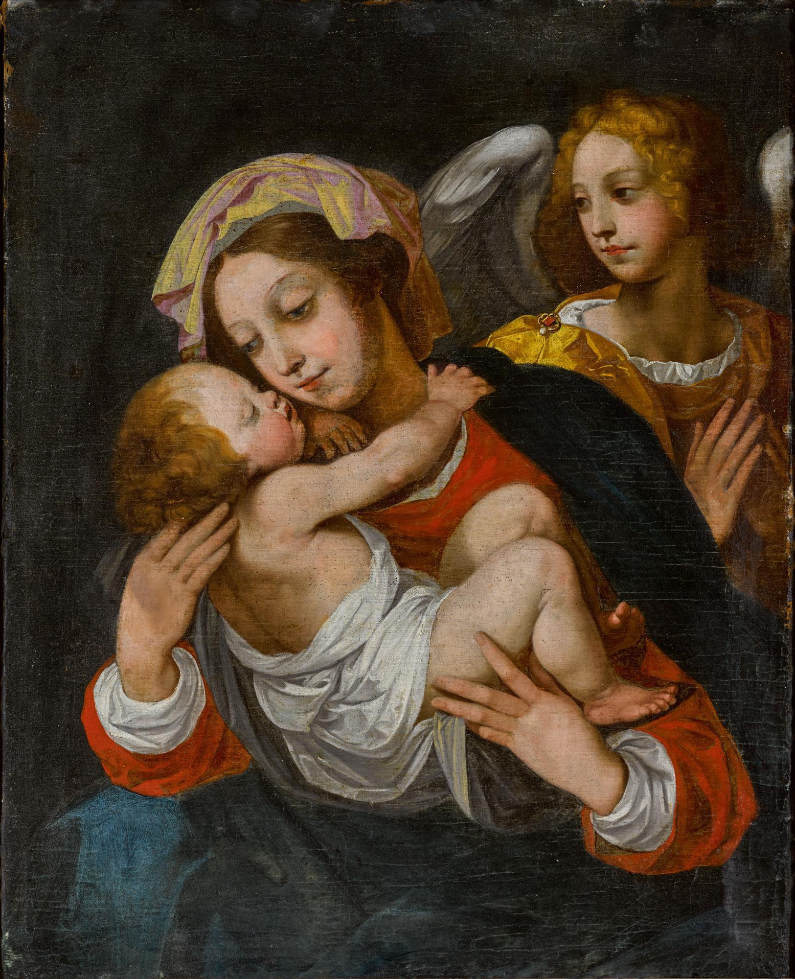 Bernardino Cesari - Madonna And Child With An Angel