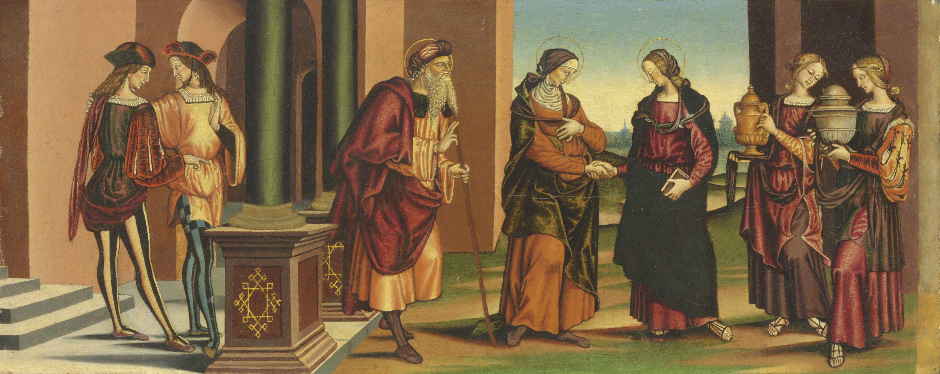 Bernardino Di Mariotto Dello Stagno - The Visitation - panel from a predella