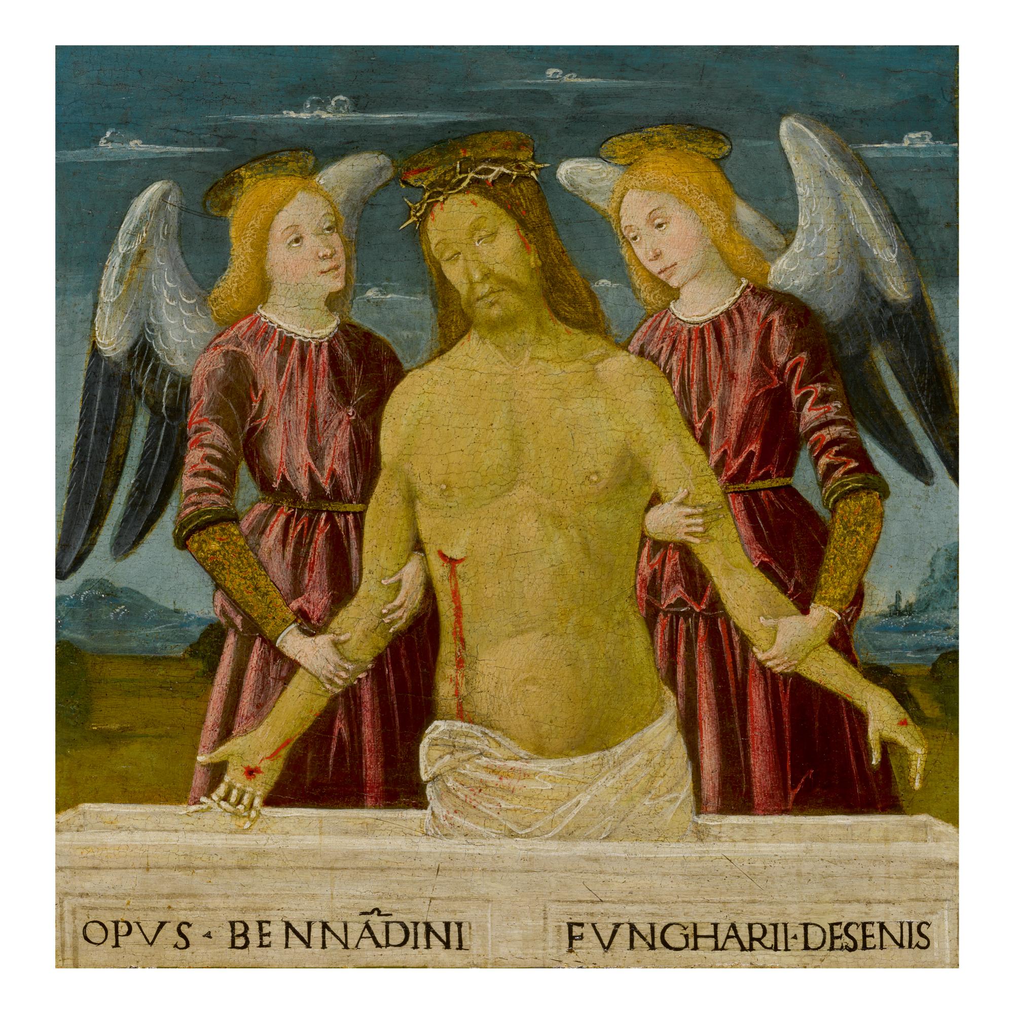 Bernardino Fungai - Christ Supported By Two Angels