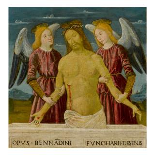 Bernardino Fungai - Christ Supported By Two Angels