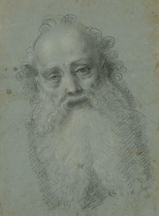Bernardino Lanino - The head of a bearded man