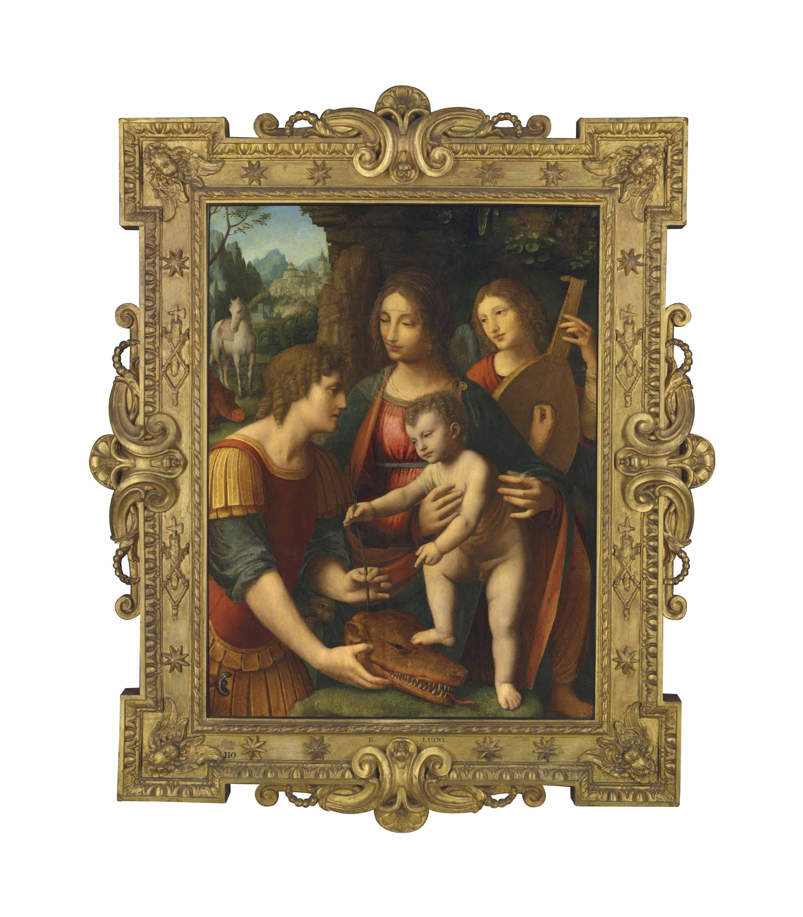 Bernardino Luini - The Madonna and Child with Saint George and an angel