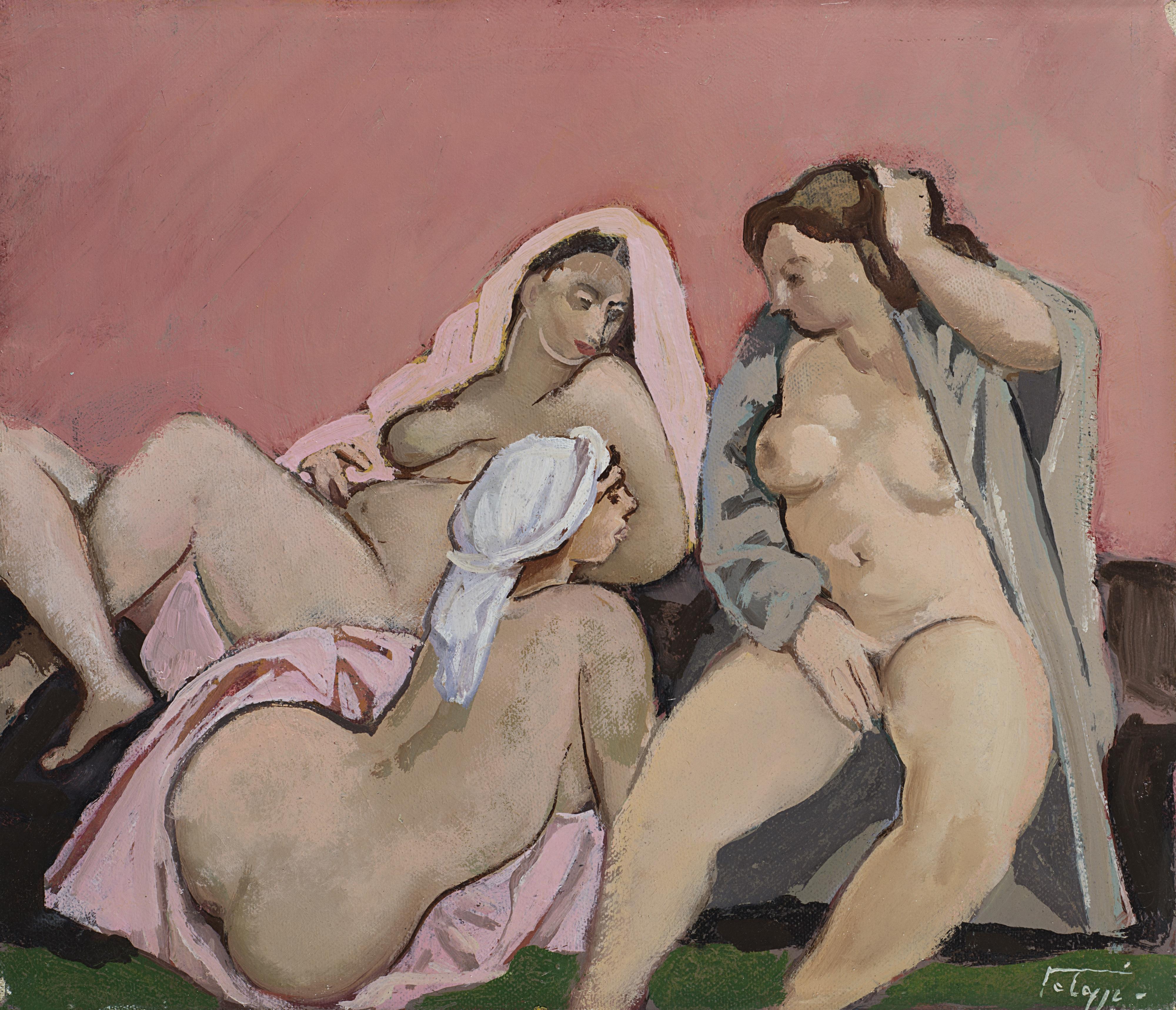 Bernardino Palazzi - Studio per: il Giudizio di Frine (Particolare di sinistra)