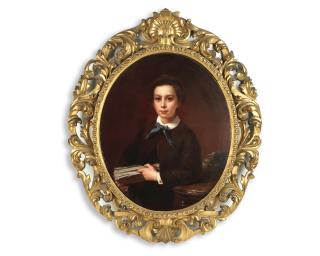 Bernardo Amiconi - Portrait Of A Boy Reading, Possibly Alexander Pandia Ralli