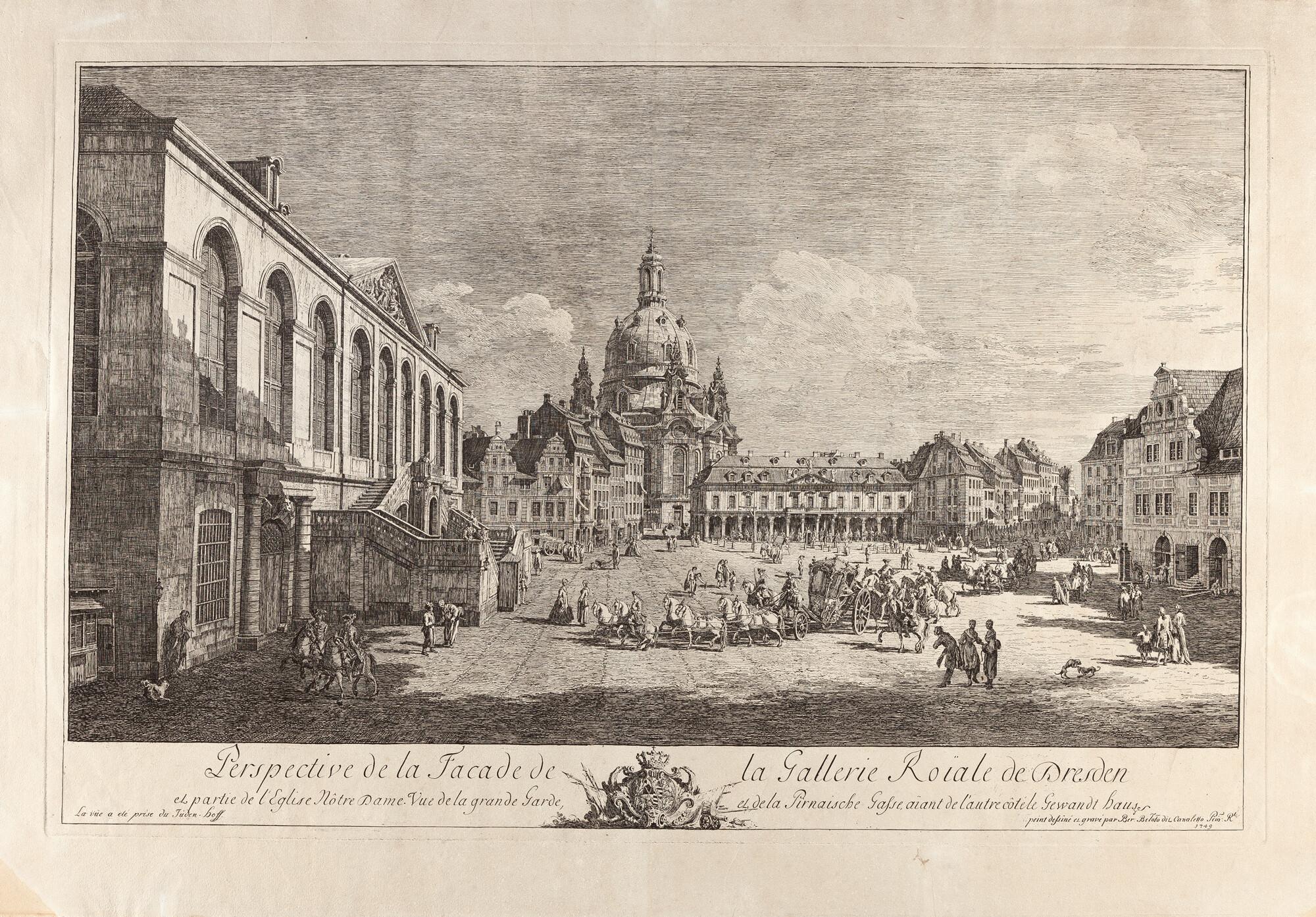 Bernardo Bellotto - ###Perspective de la Façade de la Gallerie Roiale de Dresden et