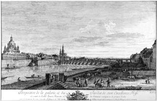 Bernardo Bellotto - Perspective de la galerie, et du Jardin de son Excellence Mgr. Le