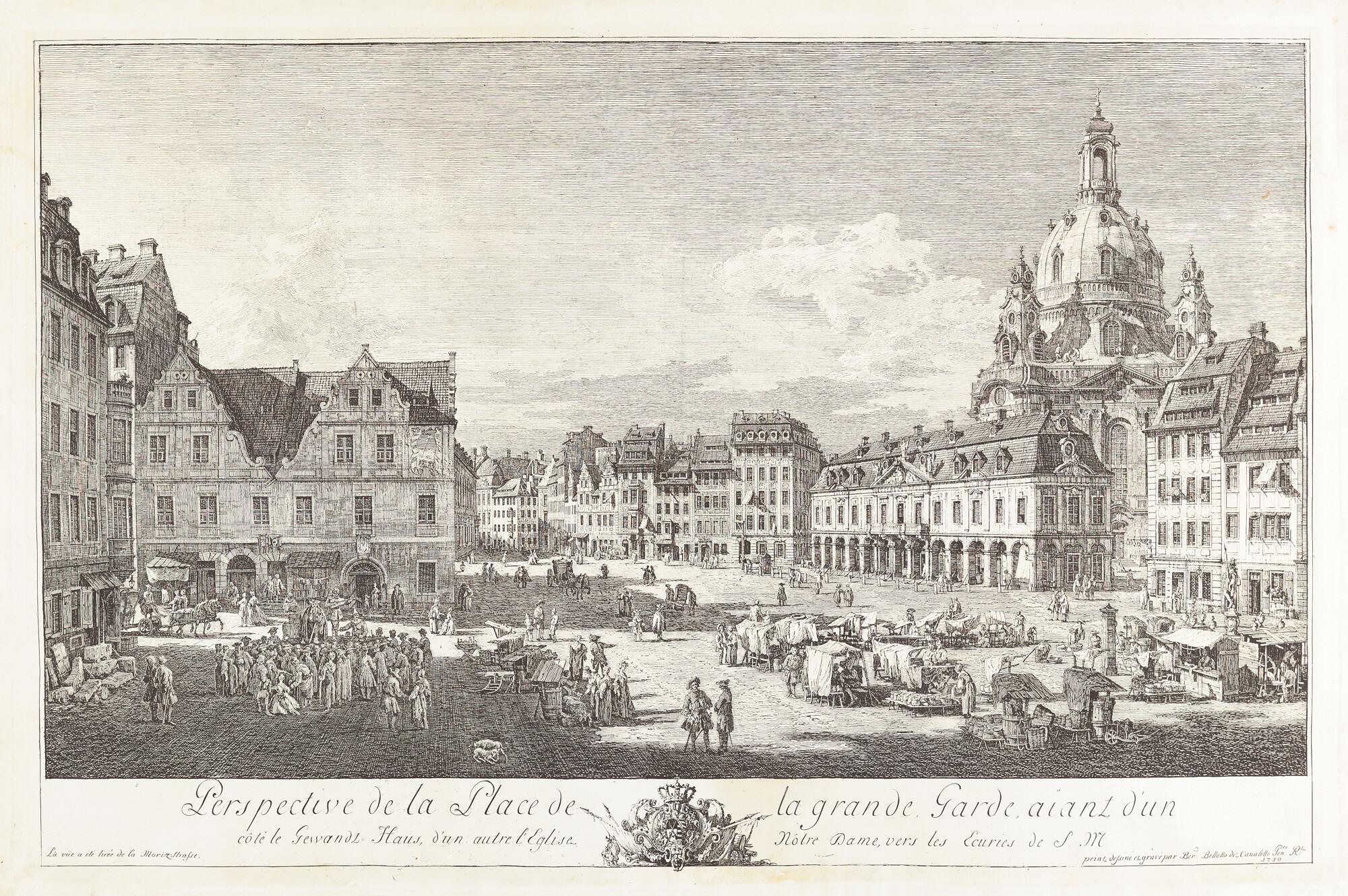 Bernardo Bellotto - Perspective de la Place de la grande Garde, (…).
