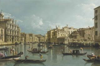 Bernardo Bellotto - The Grand Canal, Venice, looking North from the Palazzo Contarini dagli Scrigni to the Palazzo Rezzonico