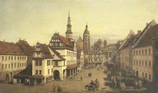 Bernardo Bellotto - The Market Square at Pirna