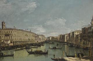 Bernardo Bellotto - Venice, A View Of The Grand Canal Looking North From Near The Rialto Bridge, With The Fabbriche Nuove On The Left