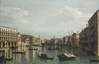 Bernardo Bellotto - Venice, A View Of The Grand Canal Looking South From The Palazzo Foscari And Palazzo Moro-Lin Towards The Church Of Santa Maria Della Carità, With Numerous Gondolas And Barges