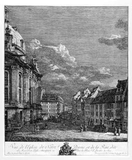 Bernardo Bellotto - Vue de l’Eglise de Notre Dame et de la Rue, dite La Rammische