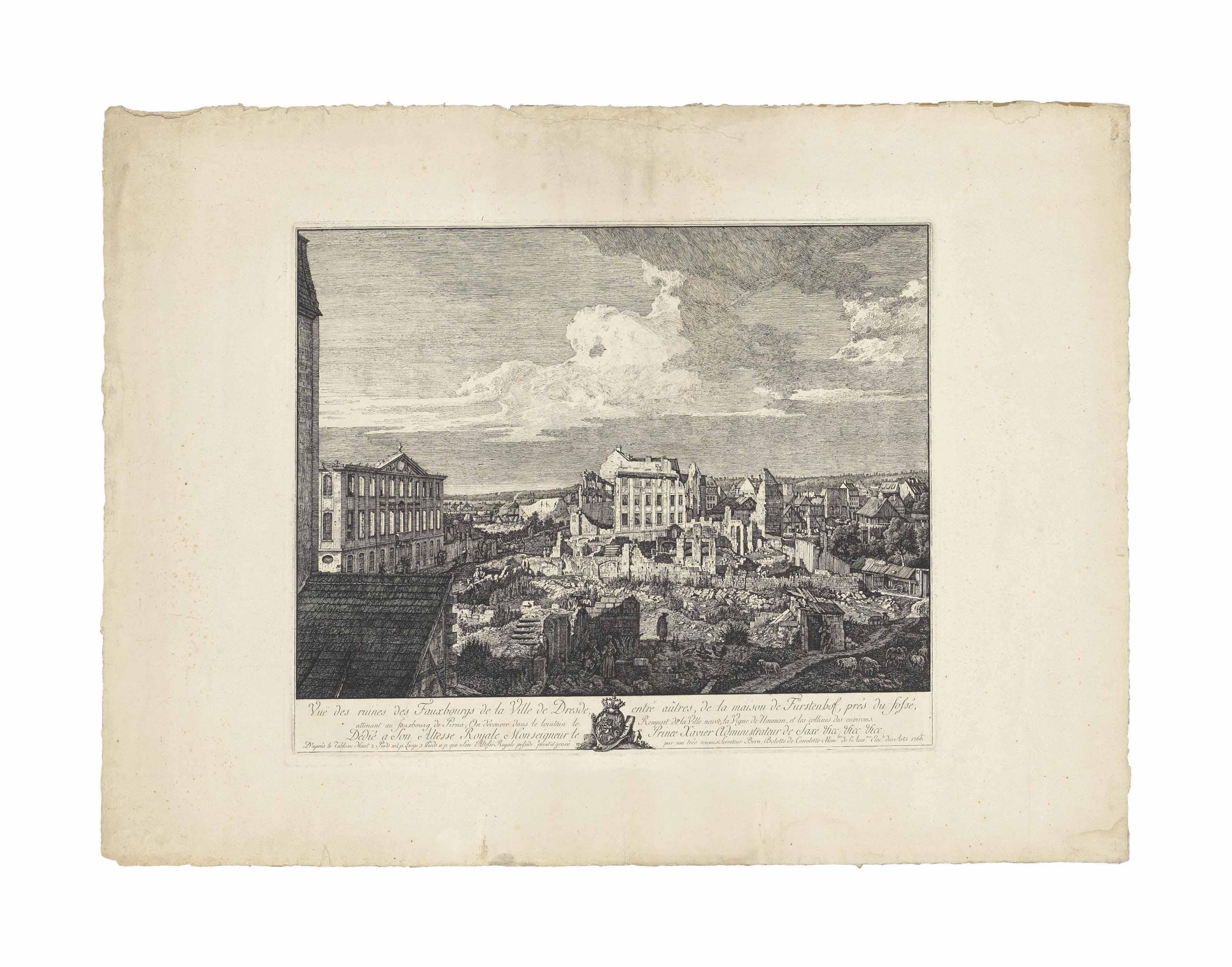 Bernardo Bellotto - Vuë des ruines des Fauxbourgs de la Ville de Dresde