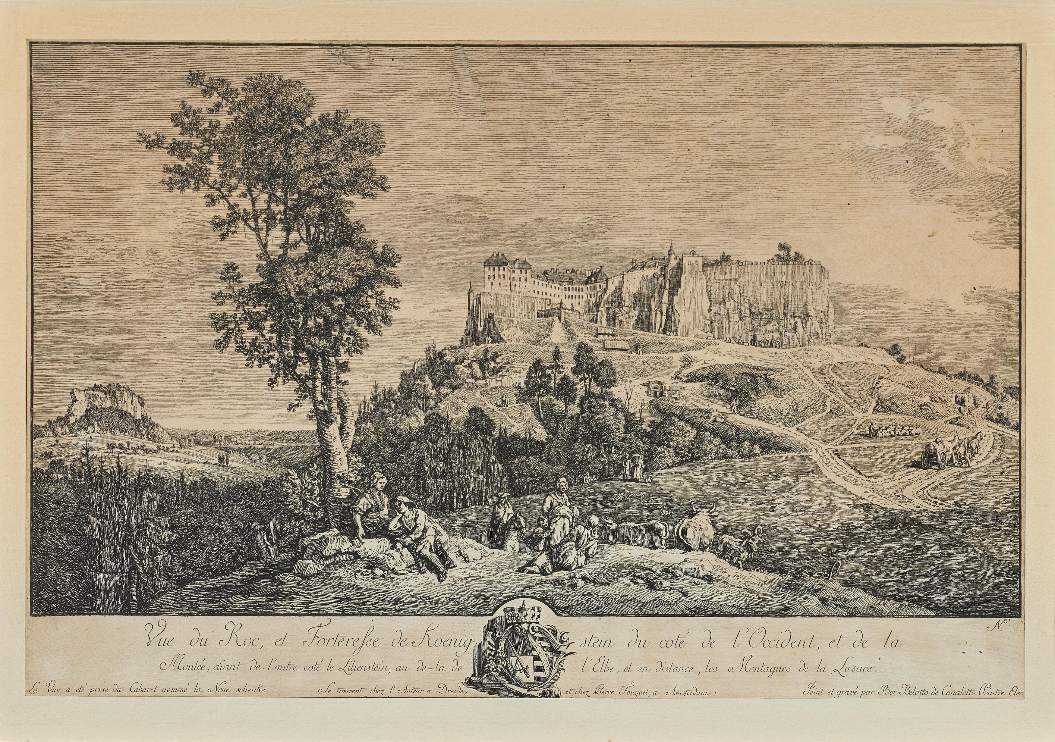 Bernardo Bellotto - Vue du Roc, et Forteresse de Koenigstein.