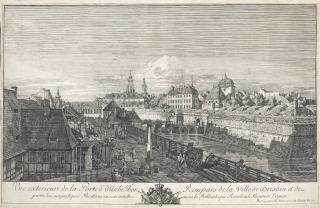 Bernardo Bellotto - Vue Exterieure De La Porte D\'Italie Des Rempars De La Ville De Dresden (De Vesme 16; Kozakiewicz 163)