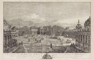 Bernardo Bellotto - Vue intérieur des Pavillons et des Galleries du Zwinger