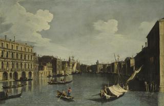 Bernardo Canal - The Grand Canal: Looking South From Palazzi Foscari And Moro-Lin To Santa Maria Della Carità