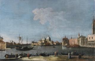 Bernardo Canal - Venice, A View Of The Bacino Di San Marco Looking Towards The Punta Della Dogana, With The Bucintoro Anchored At The Edge Of The Piazzetta
