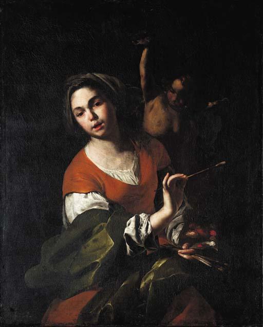 Bernardo Cavallino - A personification of painting
