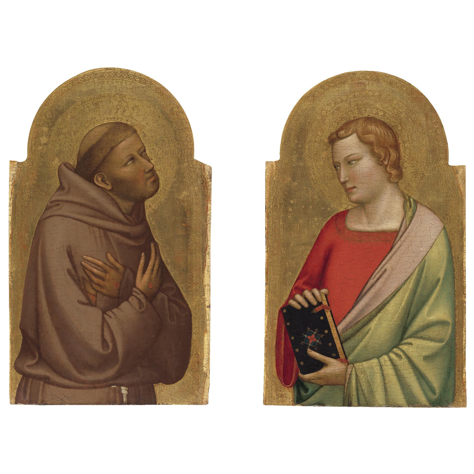 Bernardo Daddi - St. John The Evangelist; St. Francis