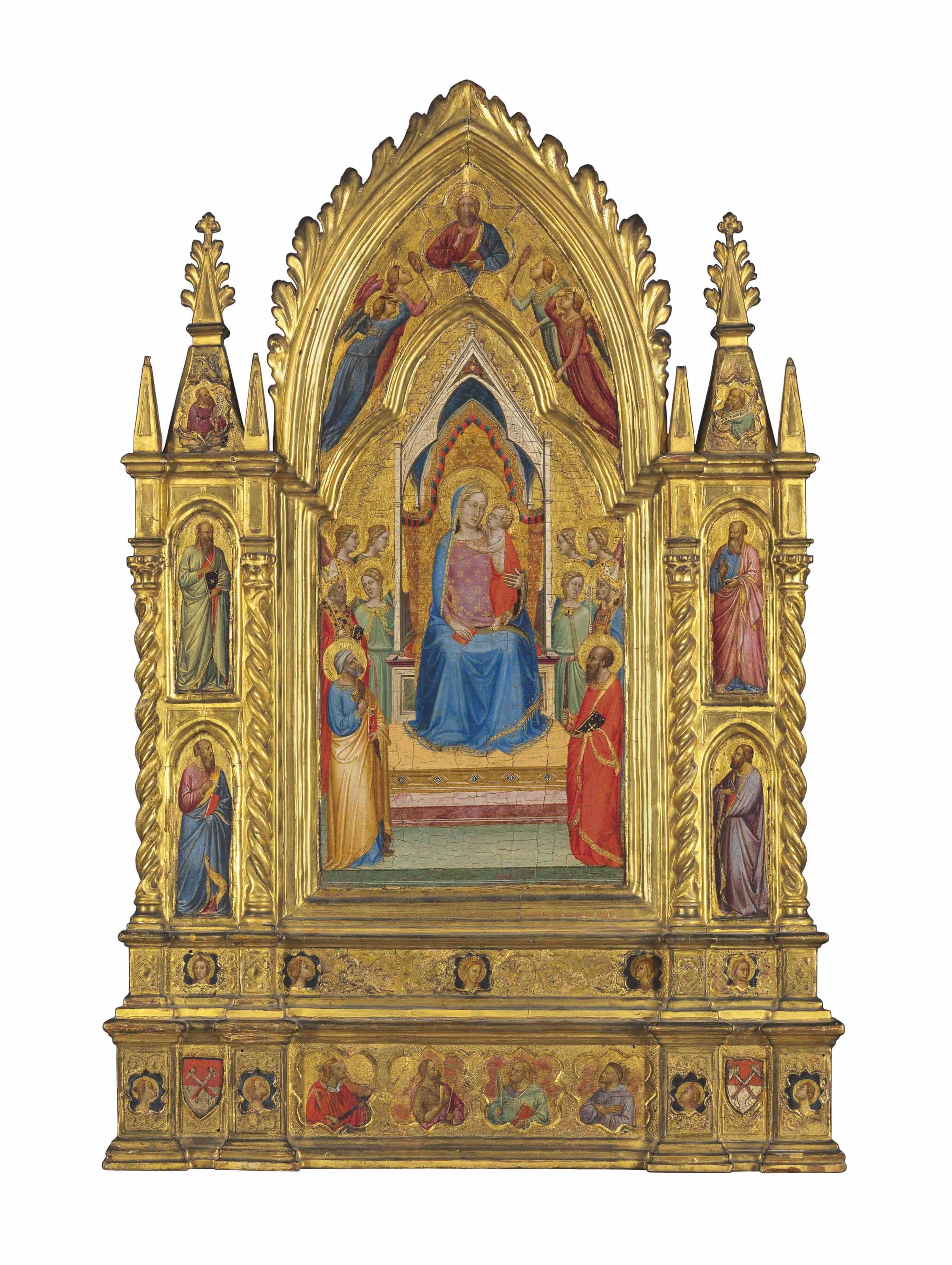 Bernardo Daddi - The Madonna And Child Enthroned With Saints