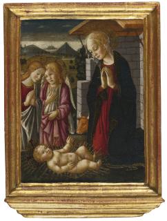 Bernardo Di Stefano Rosselli - Madonna And Child With Two Angels