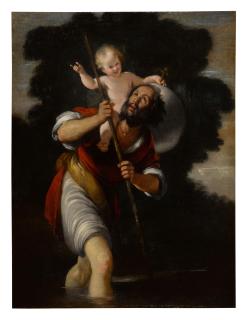 Bernardo Strozzi - Saint Christopher carrying the Christ Child