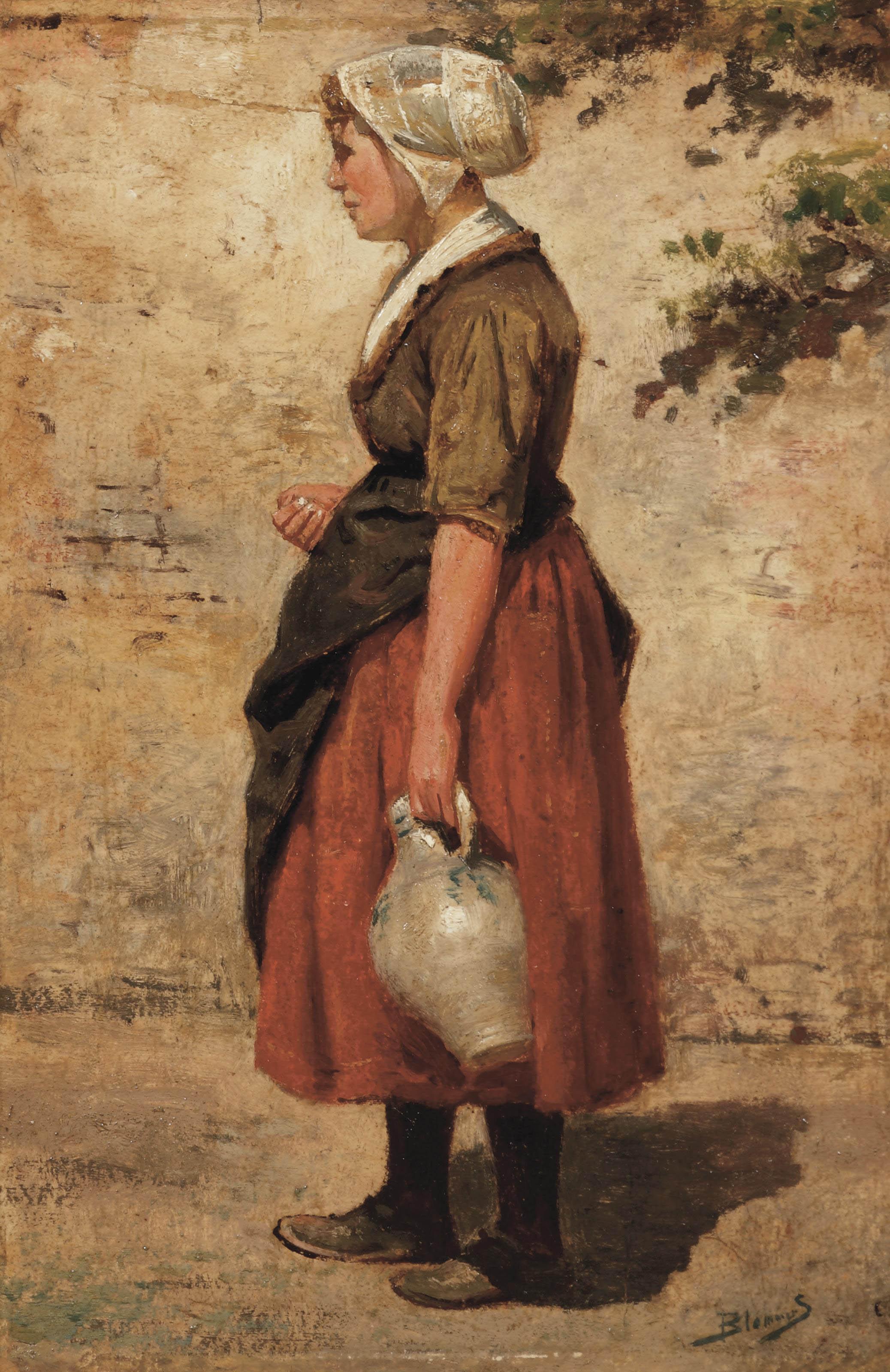 Bernardus Johannes Blommers - A fisherwoman from Scheveningen