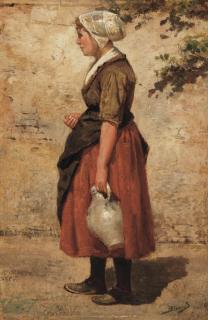 Bernardus Johannes Blommers - A fisherwoman from Scheveningen
