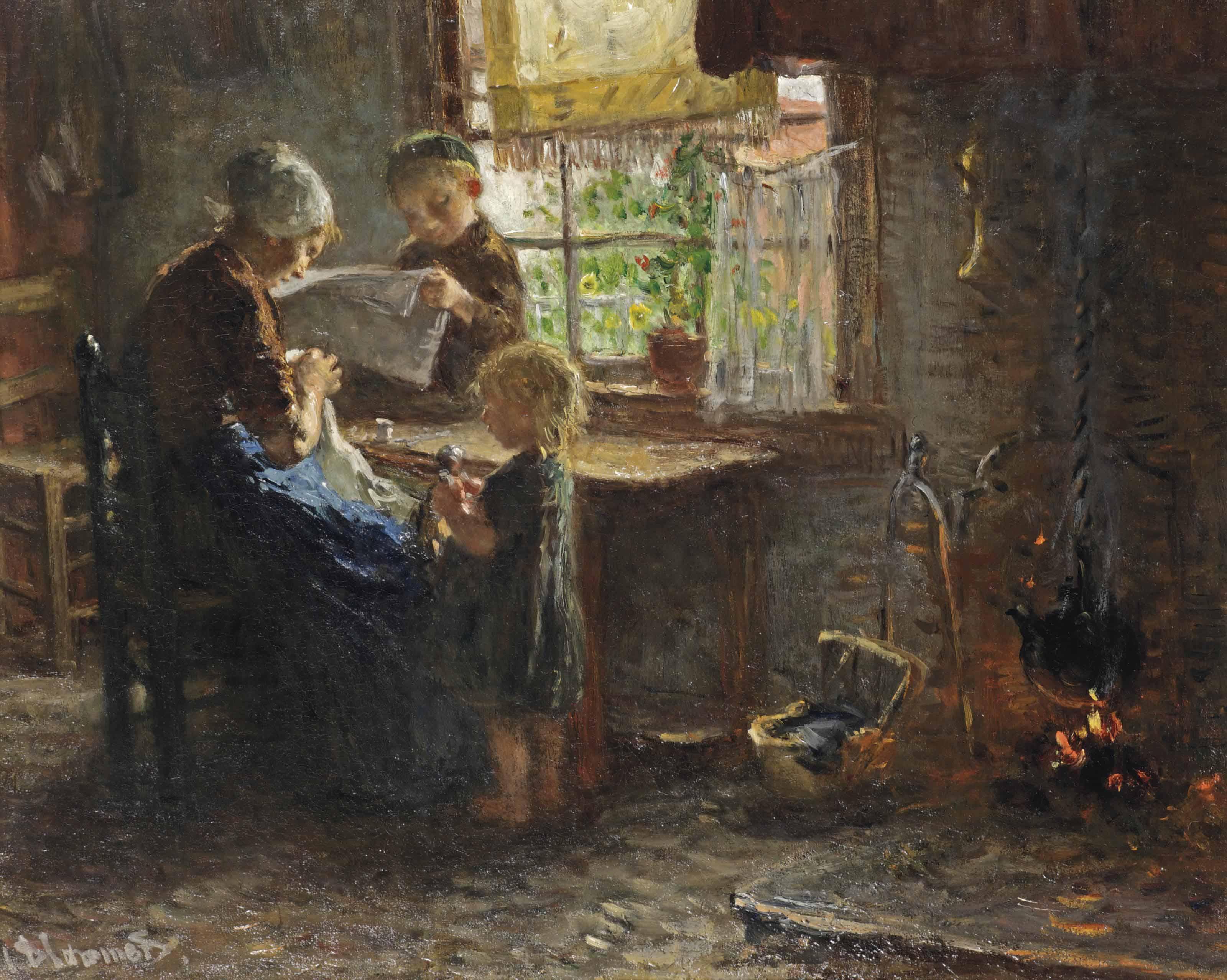 Bernardus Johannes Blommers - A Quiet Afternoon