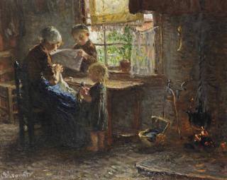 Bernardus Johannes Blommers - A Quiet Afternoon