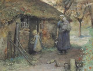 Bernardus Johannes Blommers - Near the farmhouse