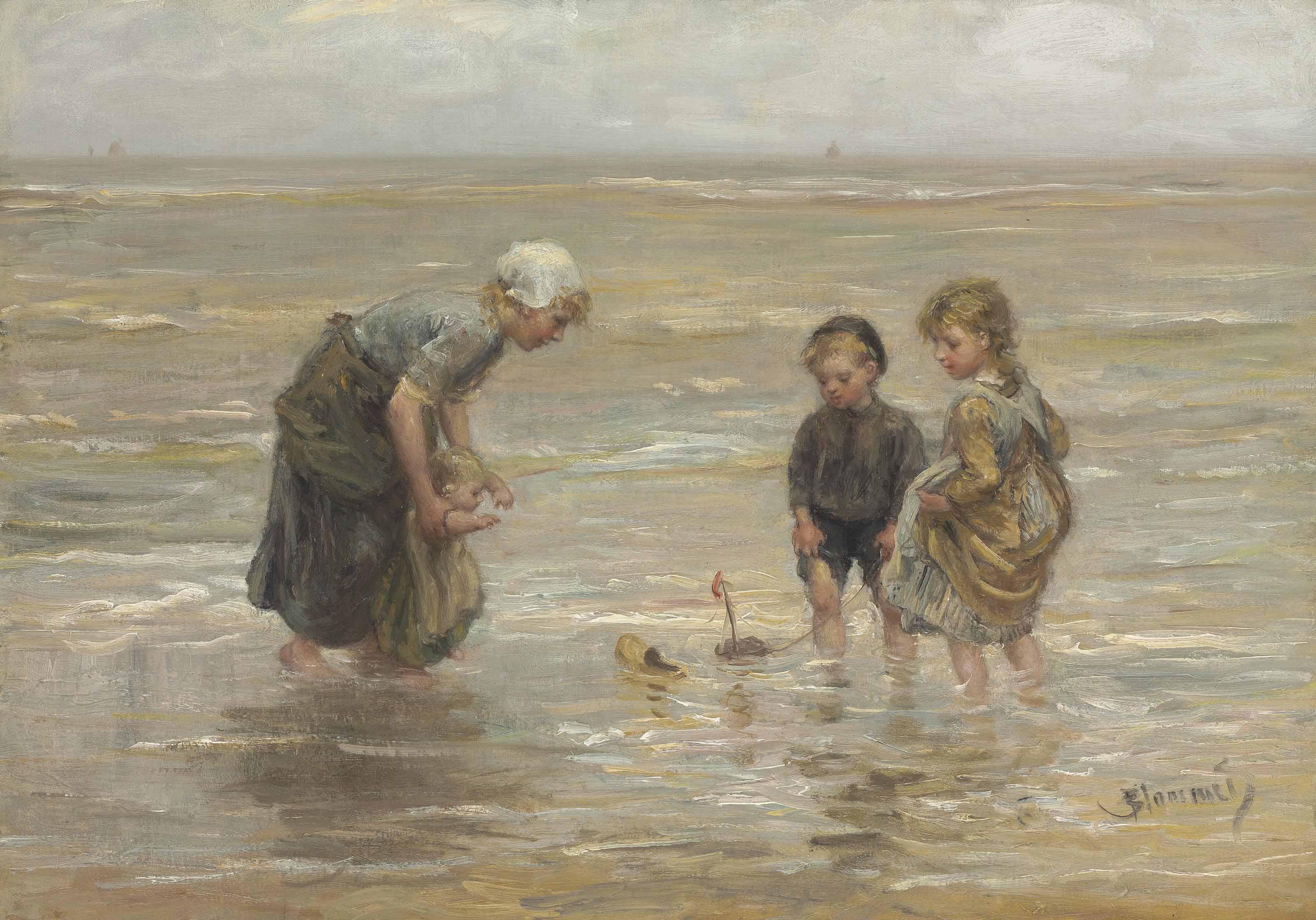 Bernardus Johannes Blommers - Playtime on the Beach