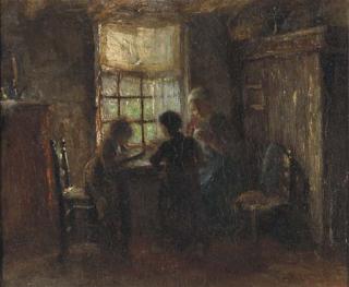 Bernardus Johannes Blommers - Tusschen schooltijd: the lesson