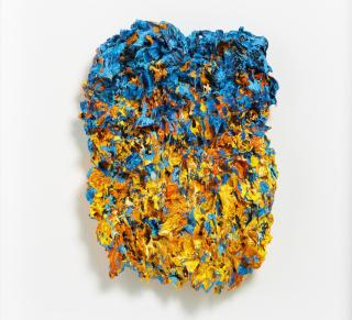 Bernd Schwarzer - »Europakopf (Gold-Blau)».