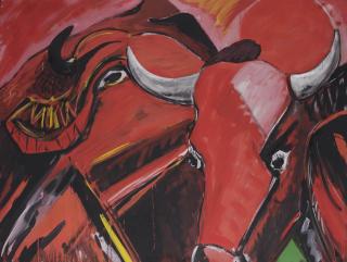 Bernd Zimmer - Abendsonne - Kuhschädel