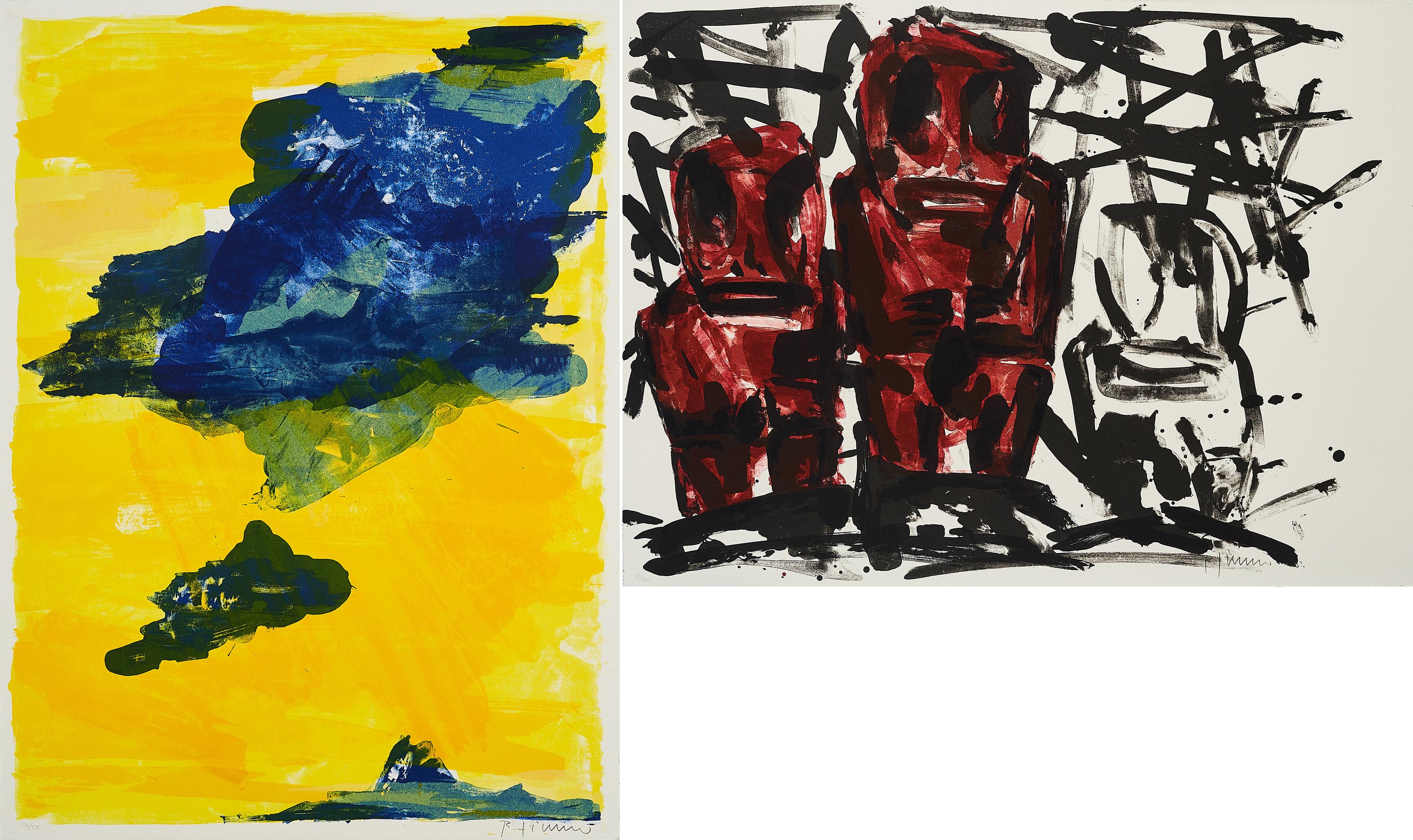 Bernd Zimmer - Konvolut von 2 Lithografien.