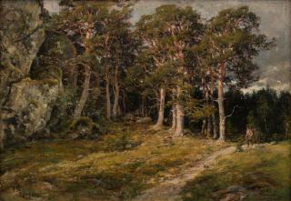 Berndt Lindholm - Hunter On A Path In The Woods.