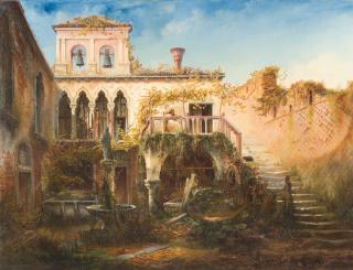 Bernhard Fiedler - Der Mönch im Klosterhof