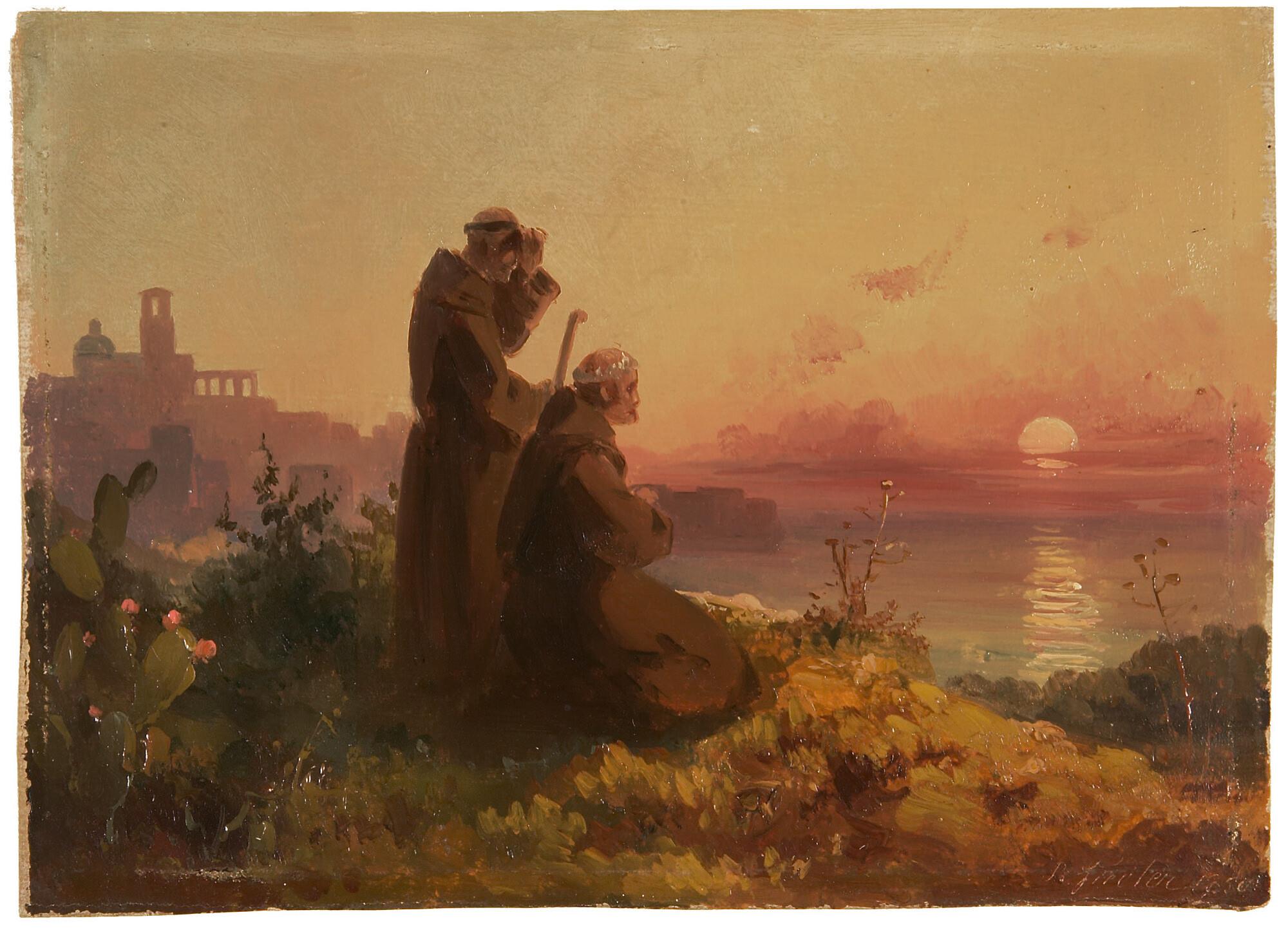 Bernhard Fiedler - Mönche am Meer.