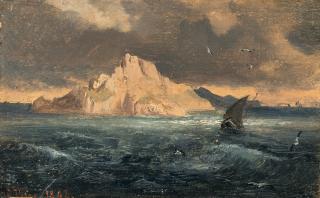 Bernhard Fries - Küstenstück bei aufziehendem Gewitter