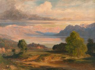 Bernhard Fries - Landschaft am Genfer See
