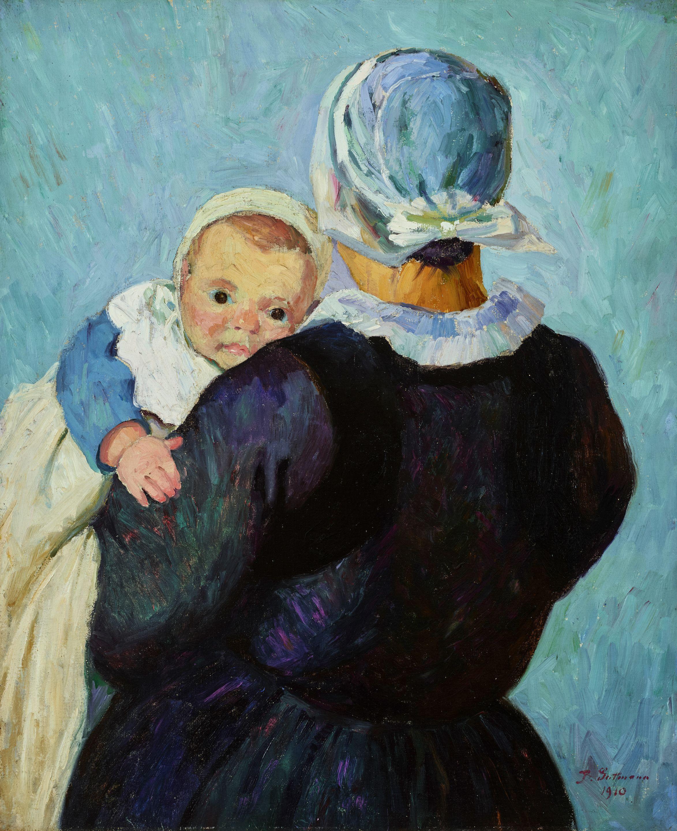 Bernhard Gutmann - Breton Mother and Child