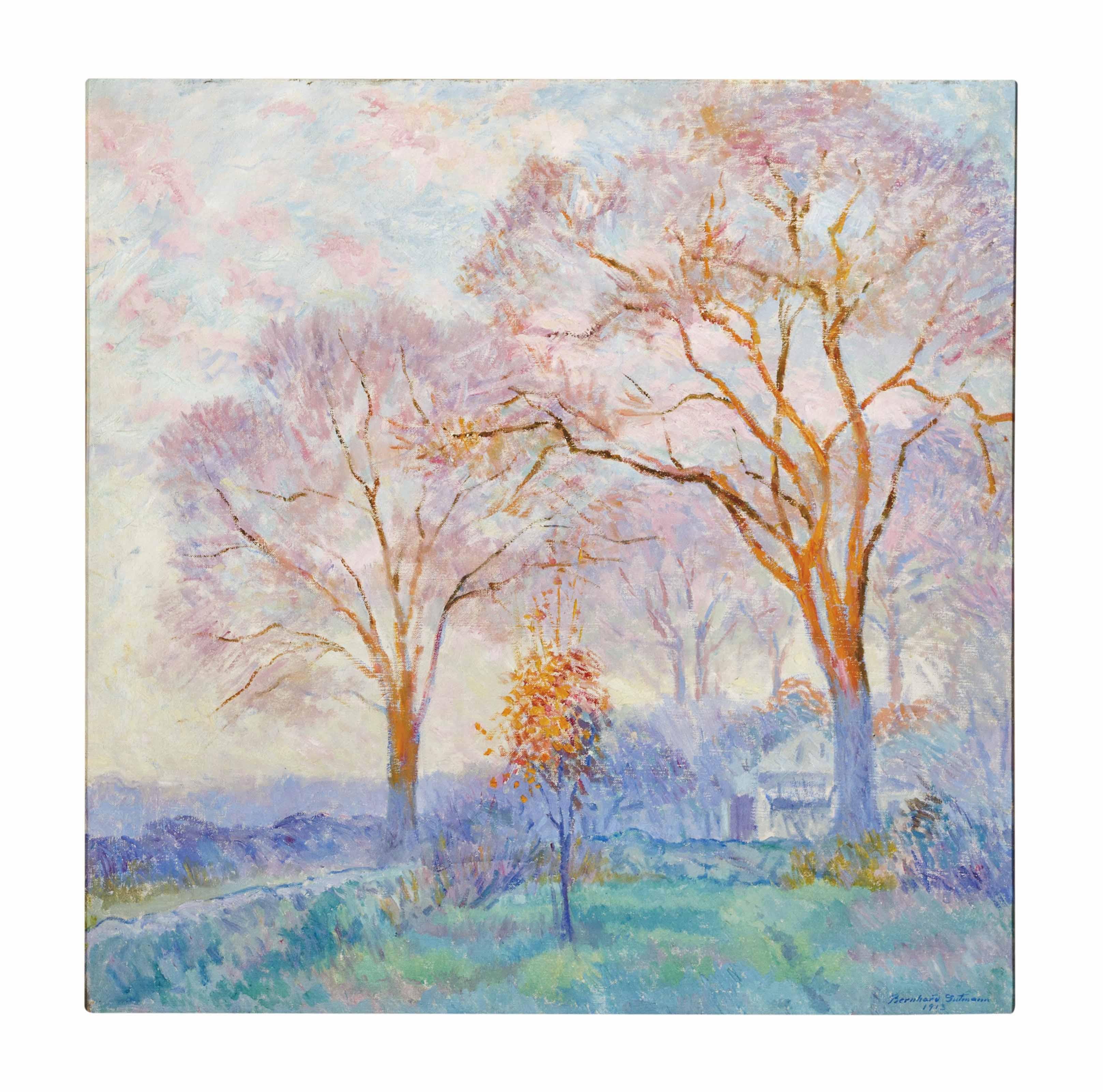 Bernhard Gutmann - Elms at Sunrise