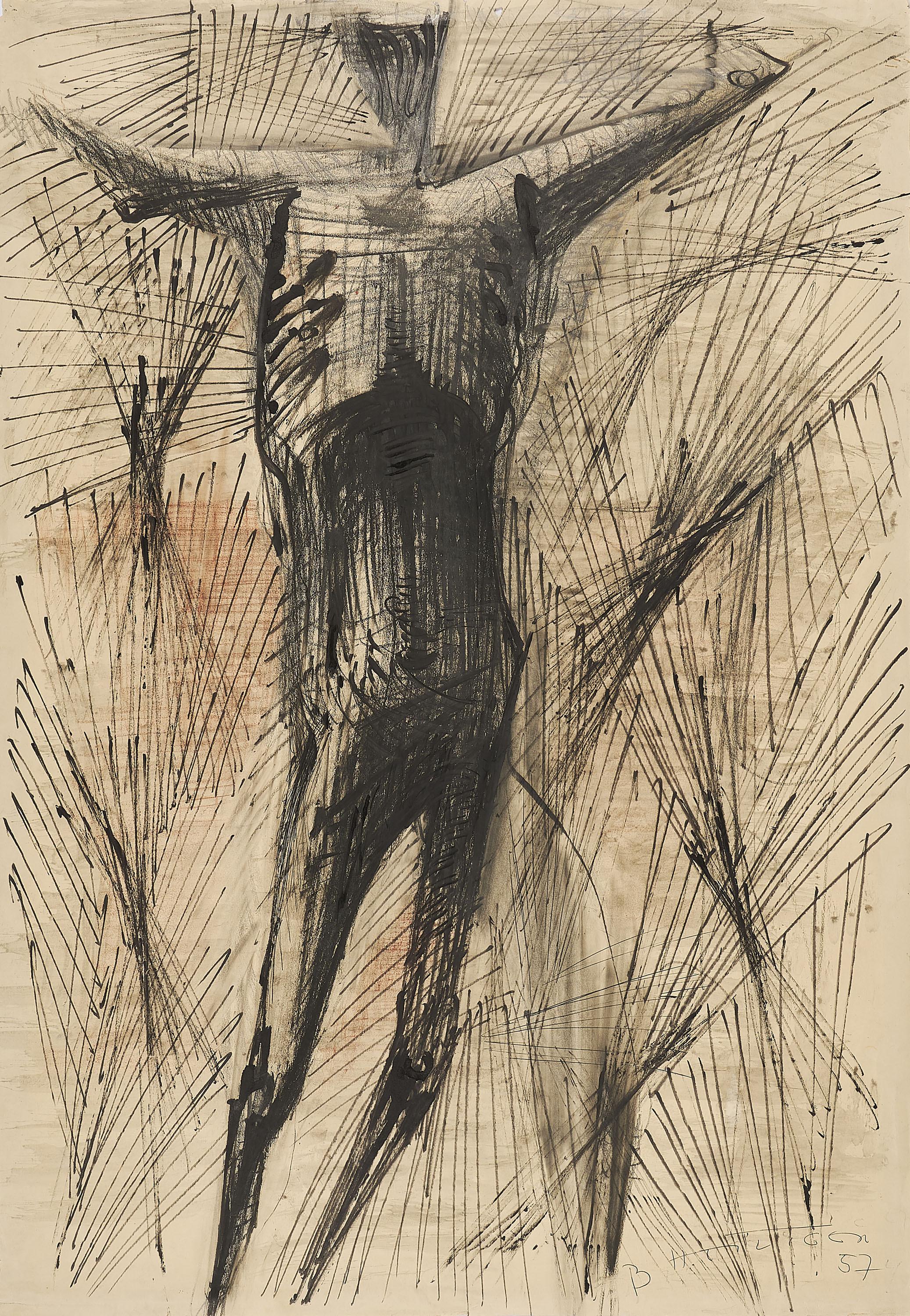 Bernhard Heiliger - Studie zu einem Kruzifix.